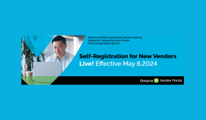 Ontario Vendor Portal: New ODOE Vendor Self-Registration is Now Live