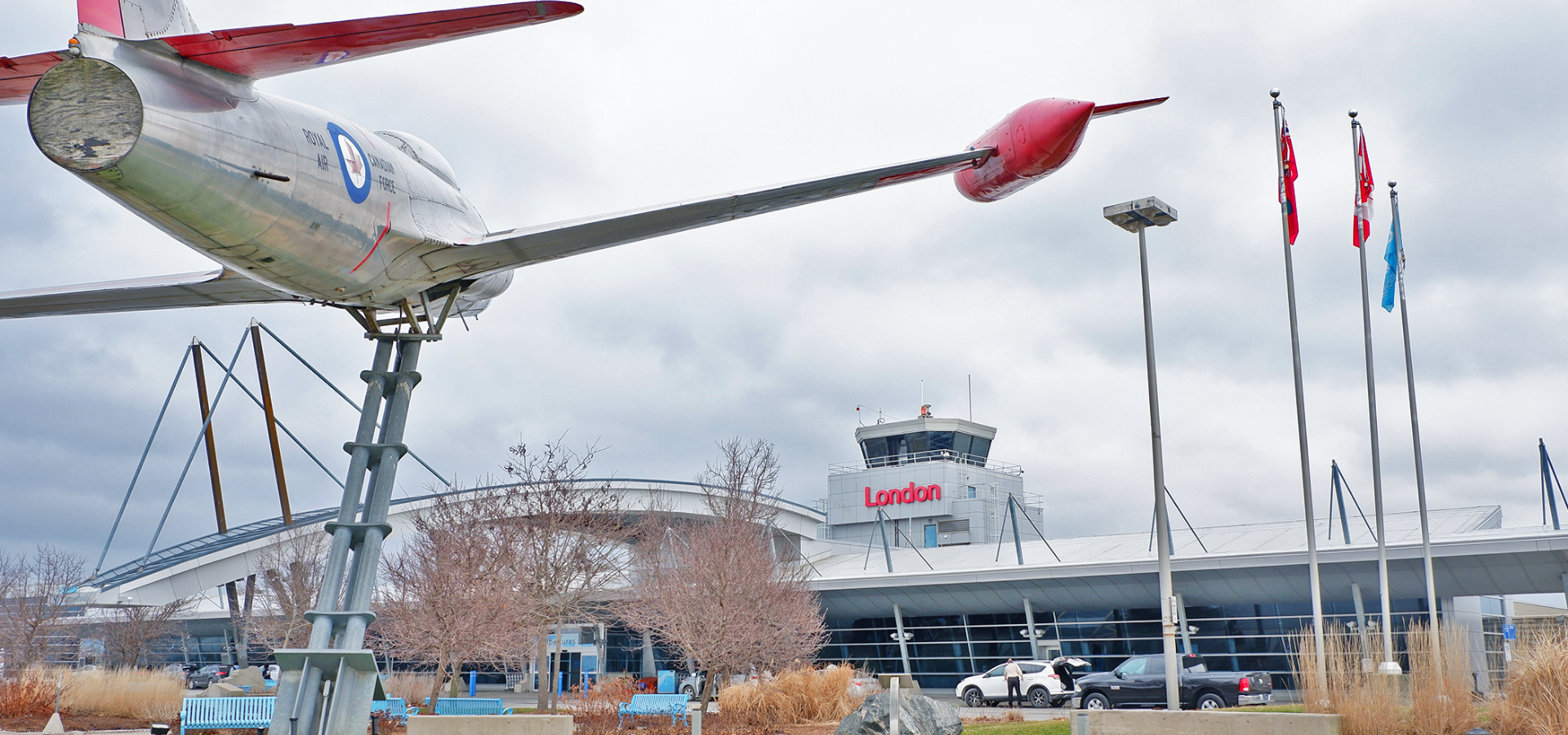 London International Airport facing front