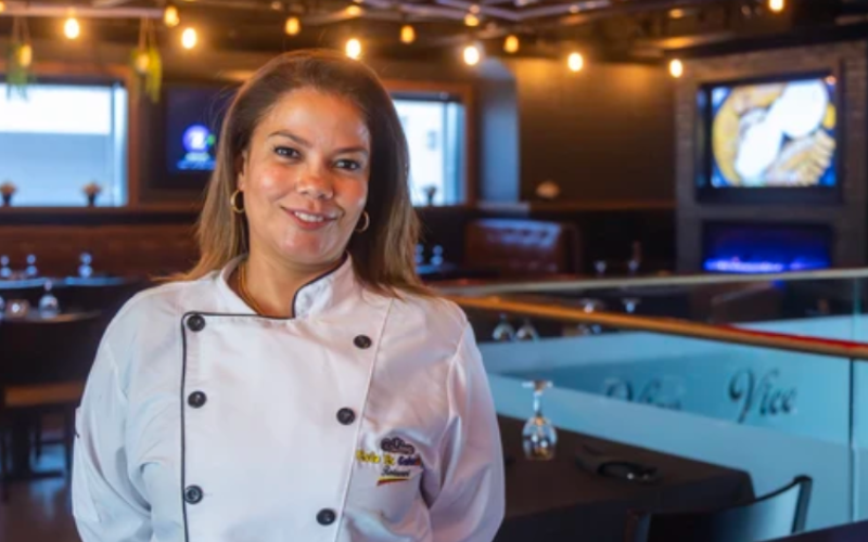 Diana Patricia Arizala is a Columbian chef and owner of Esto Es Colombia, a new restaurant at 89 King St. in London. Photograph taken on Thursday, Aug. 14, 2025. (Mike Hensen/The London Free Press)