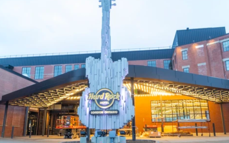 The Hard Rock Hotel at 100 Kellogg Lane in London is seen here on Thursday, Feb. 27, 2025. (Derek Ruttan/The London Free Press)