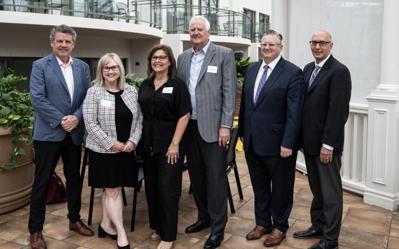 (L to R) John MacFarlane, president and CEO of LHSF; Pamela Taylor, associate vice president, development at LHSF; Marlene and Brian Verspeeten, philanthropists; Dr. Michael Ott, chair and head of the department of oncology at LHSC, St. Joseph’s and Western; and Rob Bartha, vice-dean, research and innovation at Schulich School of Medicine & Dentistry. (London Health Sciences Foundation)