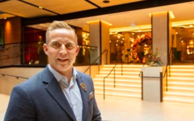 Brendon Ainscow, the general manager of the Hard Rock Hotel in London. Photograph taken on Thursday, Oct. 30, 2025. (Mike Hensen/The London Free Press)