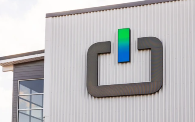 The offices of Volkswagen-owned Powerco at 800 Talbot St. in St. Thomas are shown on Oct. 29, 2025. Mike Hensen/The London Free Press