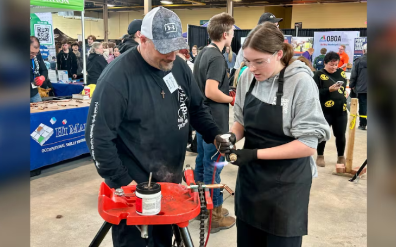 Attendees at the Level Up! Skilled Trades Career Fair in London, Ont. on Nov. 12, 2025. (Sean Irvine/CTV News London)