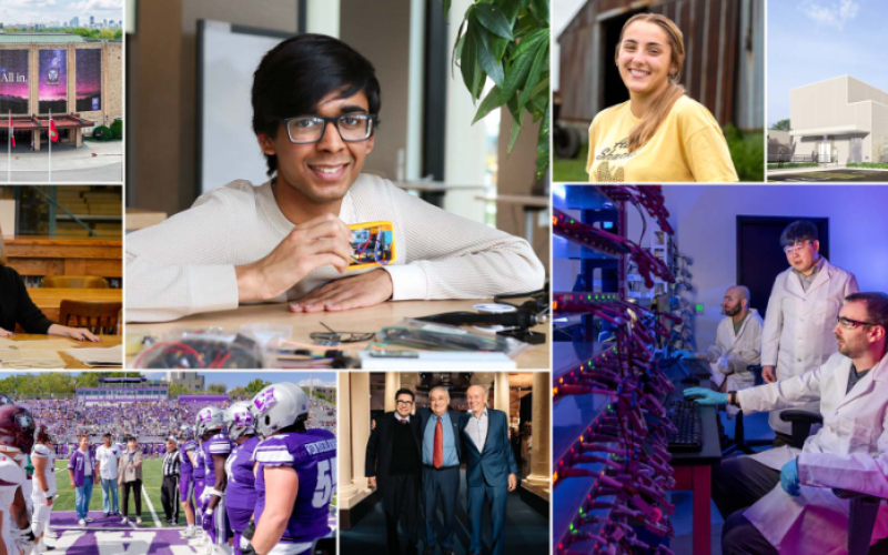 Western students, staff, researchers and alumni achieved important milestones in 2025, including innovative solutions developed by student entrepreneurs and a series of top global rankings earned by the university. (Image design: Rob Potter/Western Communications)