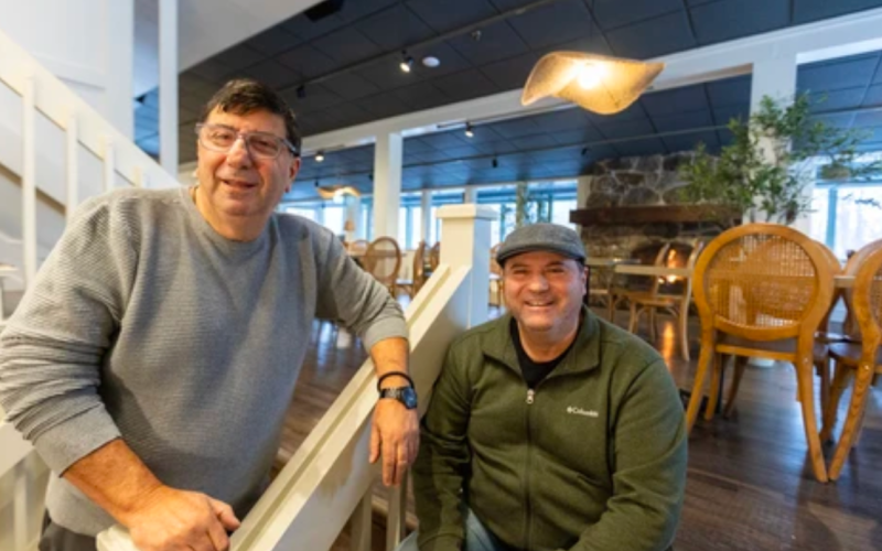 Iasonas and Thodoris Fragiskatos are opening Meraki Greek Kouzina in the renovated former Michael’s on the Thames on York Street in London, Ont. Photograph taken on Tuesday, Jan. 6, 2026. (Mike Hensen/The London Free Press)