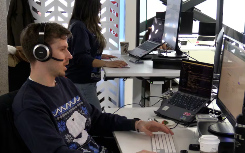 London, Ont. based company Event Connect helps youth sports organizations with technology to help them run their tournaments from scheduling to booking hotel rooms. (Brent Lale/CTV News London)