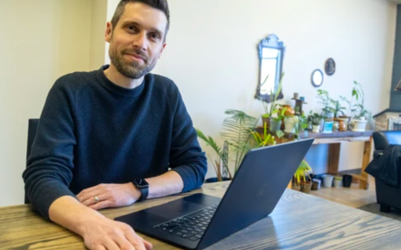 Adviice founder Owen Winkelmolen was photographed in London on Friday March 27, 2026. (Mike Hensen/The London Free Press)