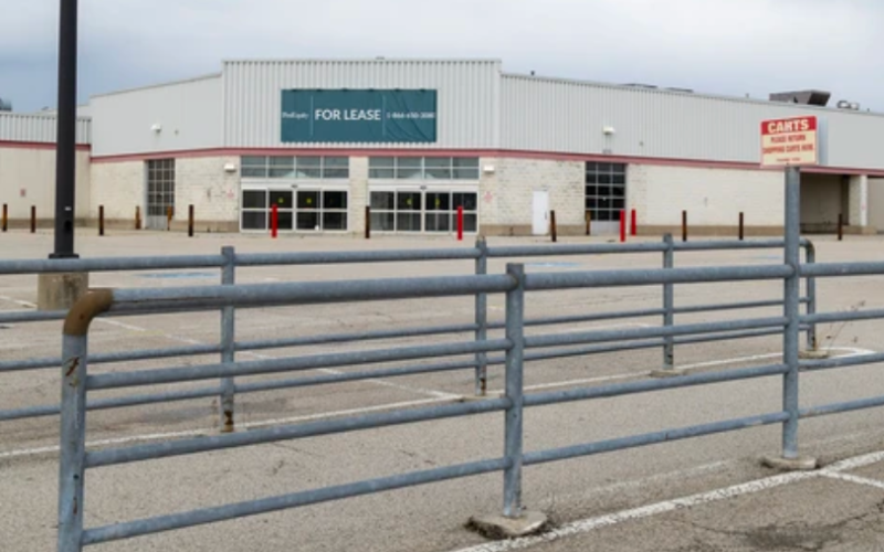 The former Costco building on Wellington Road South near Hwy. 401 in London was photographed on Thursday April 9, 2026. (Mike Hensen/The London Free Press)