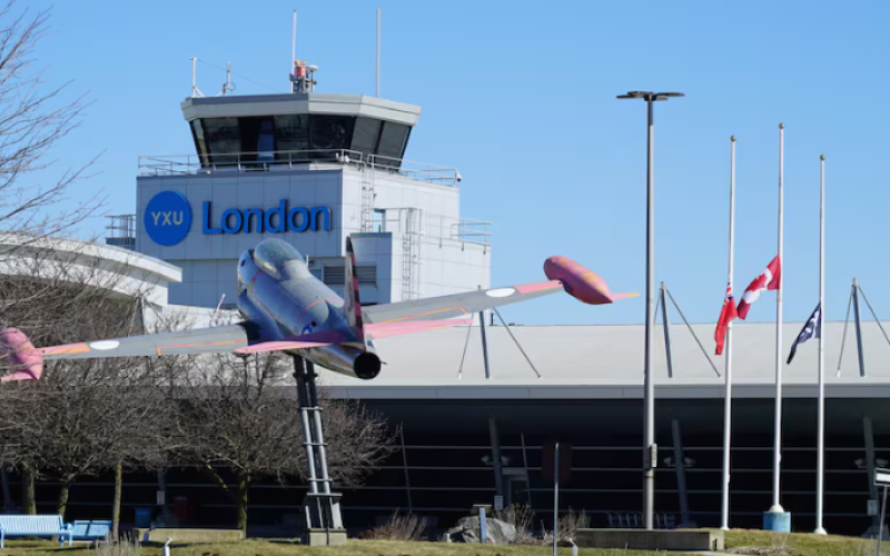 London International Airport in southwestern Ontario is set to increase the number of flights this summer. (Alessio Donnini/CBC)