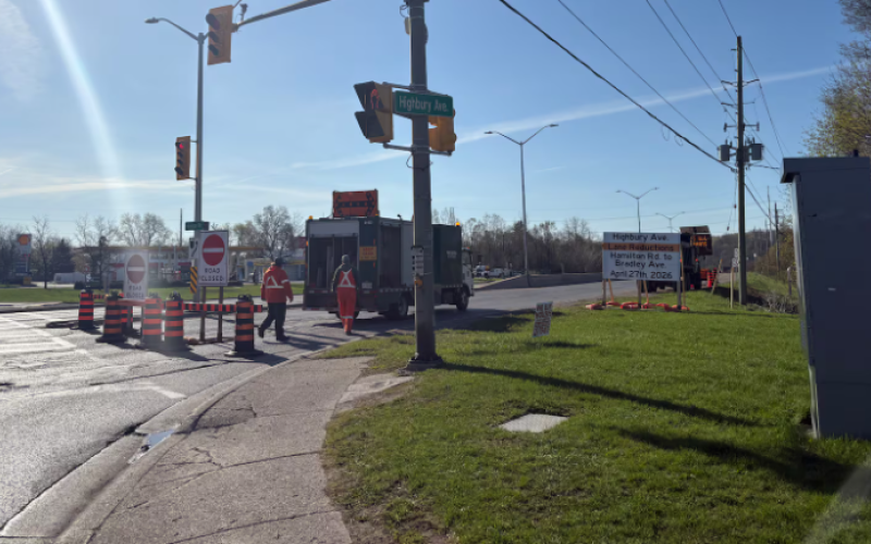 Highbury Avenue south between Hamilton Road and Highway 401 will be temporarily closed on April 23, 2026. (Reta Ismail/CTV News London)