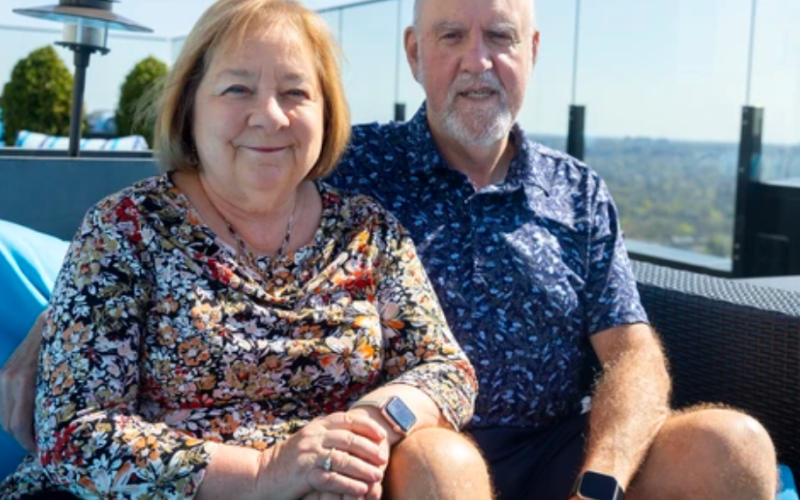 Rhonda and Nigel Gilby have donated $200,000 to the veterans village near Parkwood Hospital, a supportive housing complex featuring 25 transitional homes. Photograph taken on Thursday, April 23, 2026. (Mike Hensen/The London Free Press)