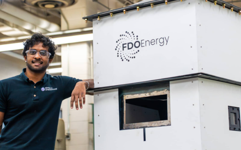 Third-year engineering student Chathura Fernando is the CEO of FDO Energy, a company developing a waste-to-energy solution aimed at converting landfill waste into clean energy. (Jake Arts/Faculty of Engineering)