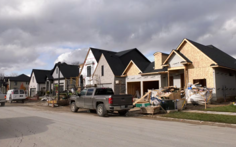 New homes are seen under construction in this undated file image. (Bryan Bicknell/CTV News London)