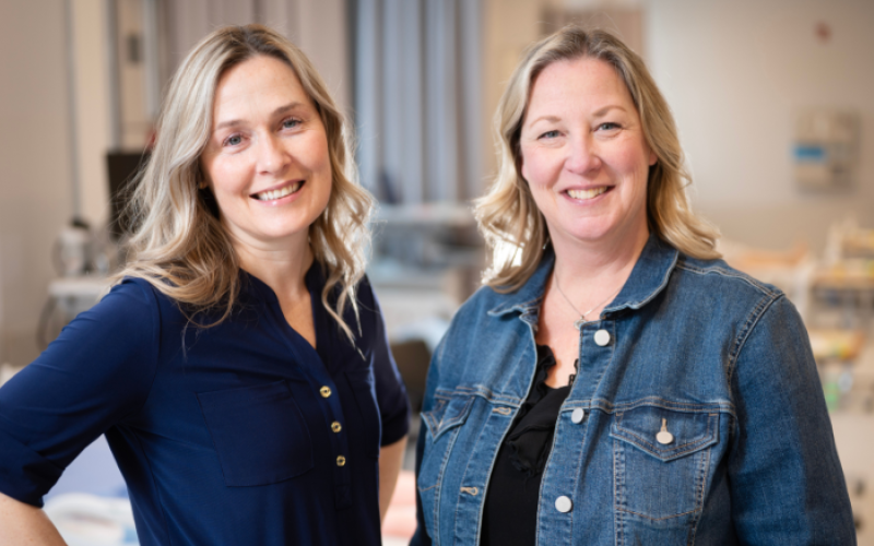 Western University is expanding its nurse practitioner master's program and offering a new Primary Health Care Registered Nurse Certificate Program, led by (L to R) ​​Aleccia Hofstetter and Amy Horton in the Arthur Labatt Family School of Nursing. (Iulia Costache/Faculty of Health Sciences)