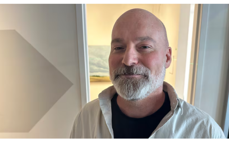 Craig Guthrie is an artist based in London, Ont. His latest exhibit, Outskirts, opens on Tuesday and runs until June 6. (Andrew Brown/CBC)