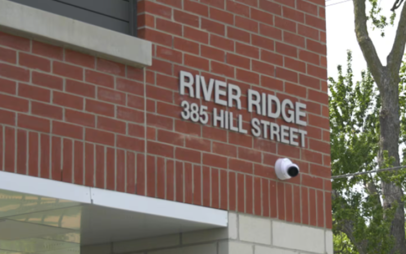 River Ridge apartments at 385 Hill St. in London, Ont. on May 27, 2026. (Lauren Stallone/CTV News London)