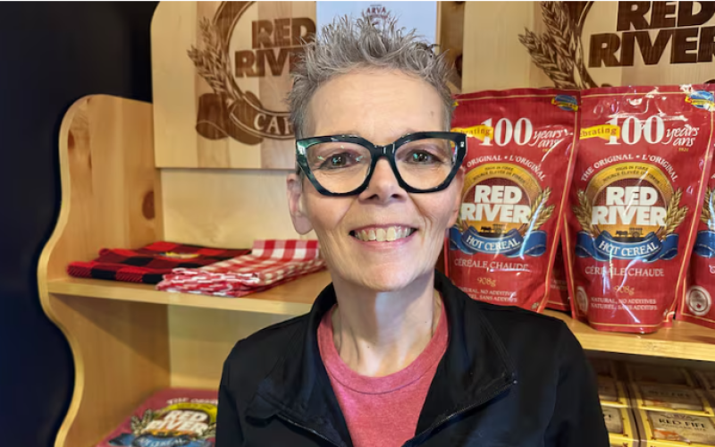Sharyl King is a baker at the Arva Flour Mill's Red River Cafe. She said they had to bring Scone Fest back as an annual event after selling 210 dozen scones during the first one last year. (Andrew Brown/CBC)