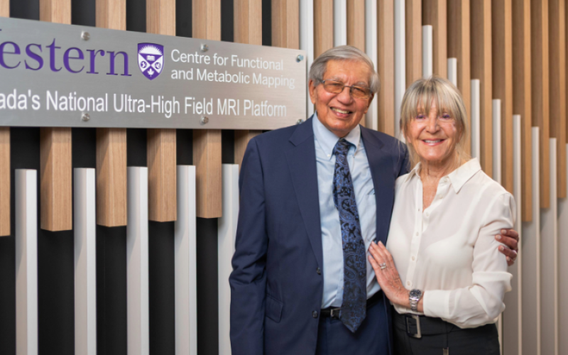 Frank and Janice Lochan donated $4.1 million to create the Frank and Janice Lochan Chair in Neuroimaging for Brain Health and Lochan Postdoctoral Fellowship Fund in Neuroscience, with the hope of accelerating future treatments for families like theirs. (Megan Morris/Schulich Medicine & Dentistry)