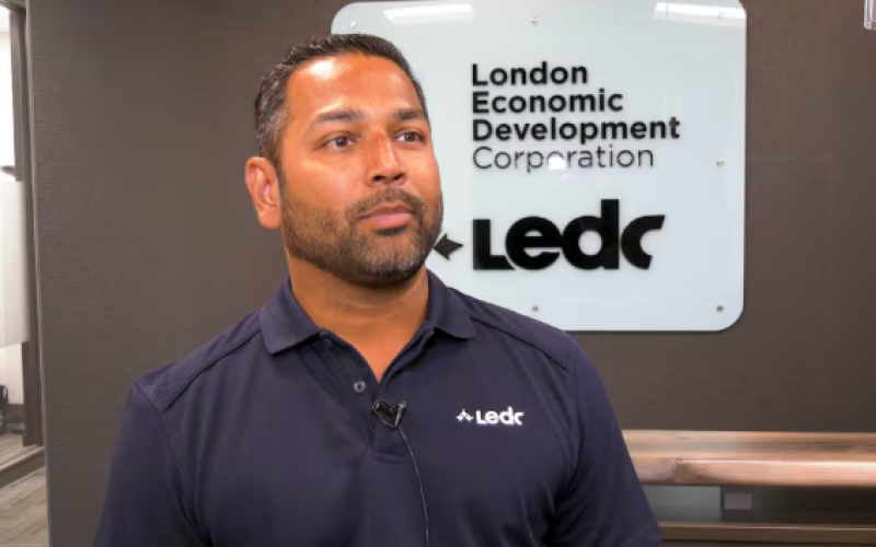 LEDC President Kapil Lakhotia, seen on June 3, 2026, says it's important to look beyond monthly labour force statistics. (Gerry Dewan/CTV News London)