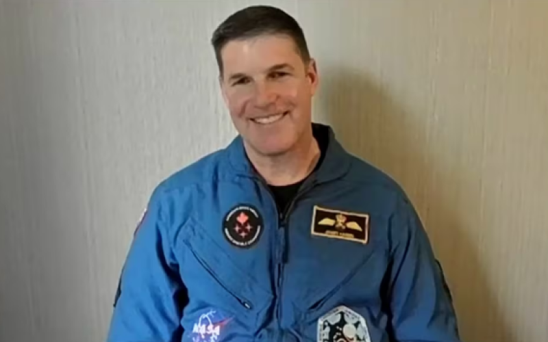 Canadian Space Agency Astronaut Jeremy Hansen speaks to CTV News via Zoom on June 12, 2026. (CTV News London)