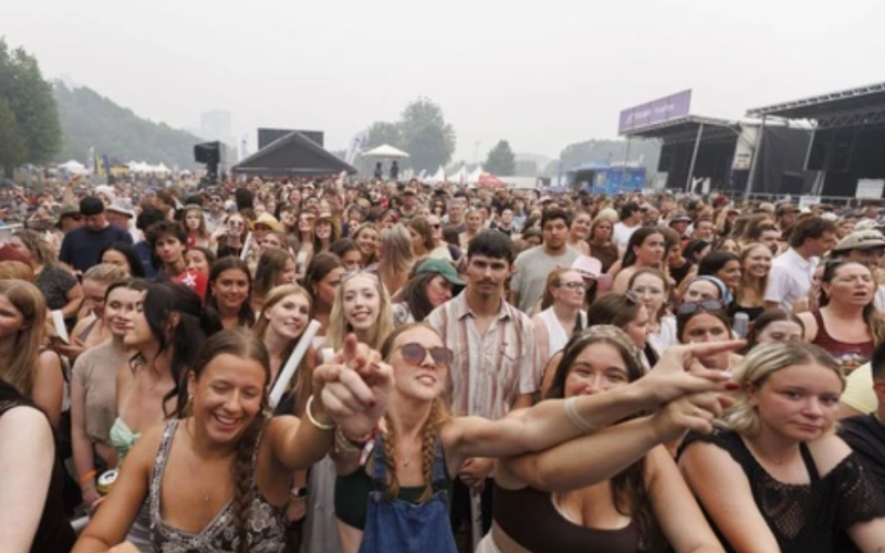 Fans dance to the music of Michael Marcagi on the first night of Rock the Park in London's Harris Park on Wednesday, July 15, 2026. (Geoff Robins/The London Free Press)
