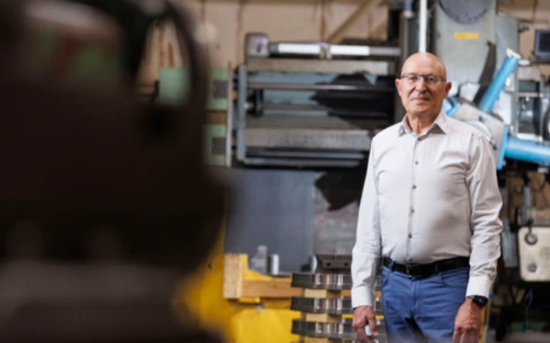 Diamantino Dejesus, owner of Rho-Can, poses for a photo in his machine shop in London on Friday, July 17, 2026. (Geoff Robins/The London Free Press)