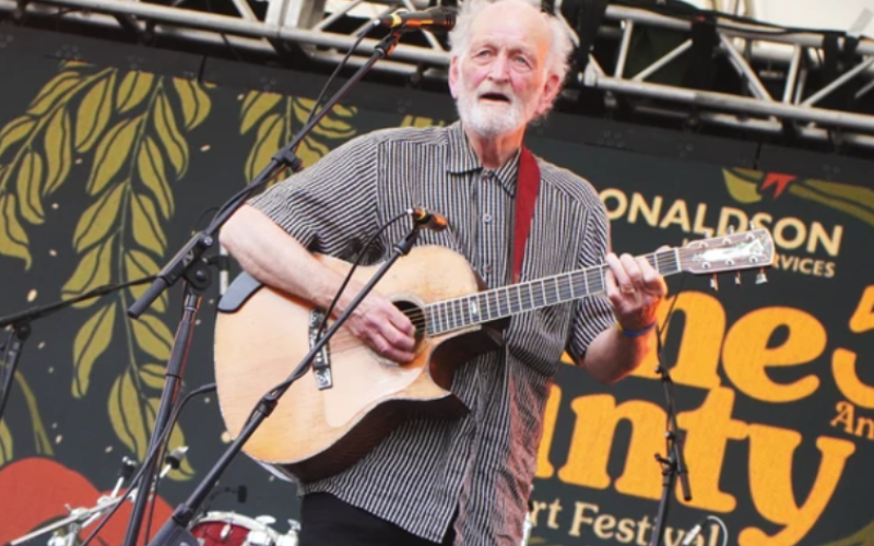 Canadian folk singer Valdy performs on the Main Stage during the Home County Music and Art Festival at Victoria Park in London on Saturday, July 25, 2026. (Matthew Daldalian/The London Free Press)