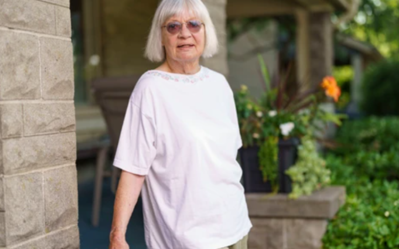 Joan Barfoot was photographed at her London home on Friday, July 31, 2026. (Geoff Robins/The London Free Press)