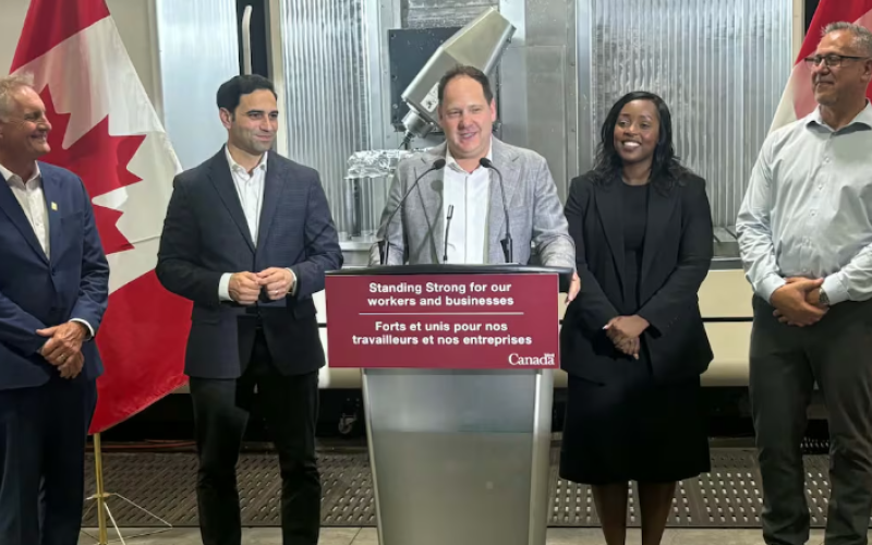 Federal Government officials held an event in London promoting their efforts to support local industries.