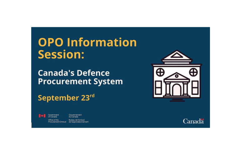 OPO Information session: Canada's Defence Procurement System