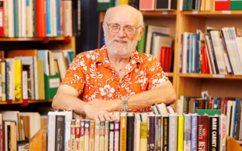 Marvin Post of Attic Books poses for a photo at the Dundas Street shop in London on Wednesday, Sept. 9, 2026. (Geoff Robins/The London Free Press)