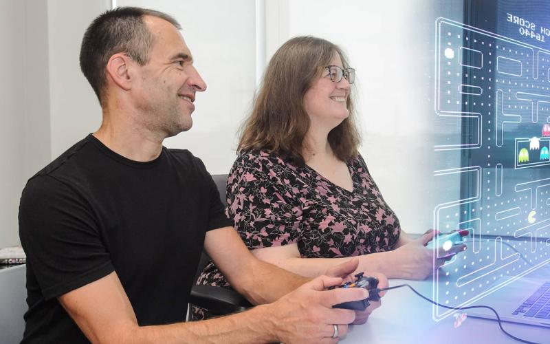 Western University neuroscientists Jörn Diedrichsen and Jody Culham are part of an international effort to develop an open source digital model for the human brain. (Christopher Kindratsky/Rob Potter/Western Communications)