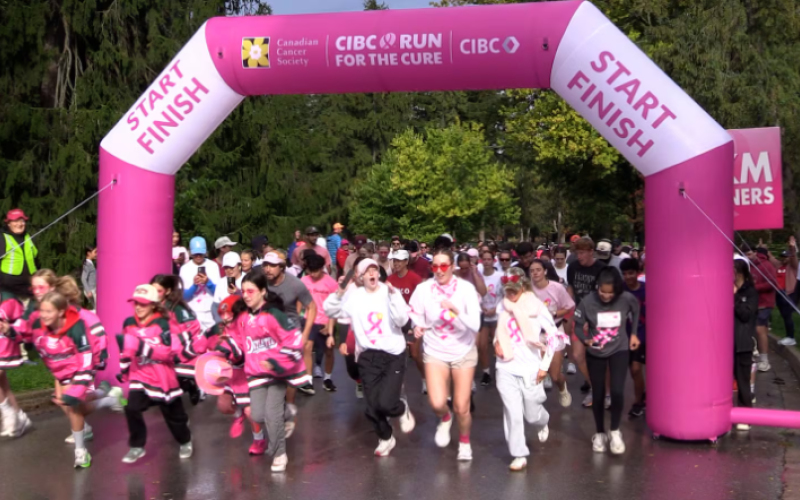 More than 1,300 participants took part in the 2026 CIBC Run for the Cure. (Brent Lale/CTV News London)