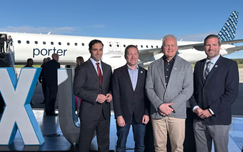 London International Airport and Porter Airlines announced new routes from London to Ottawa, Montreal, Edmonton, Halifax and Vancouver. (Jack Sutton/CBC)
