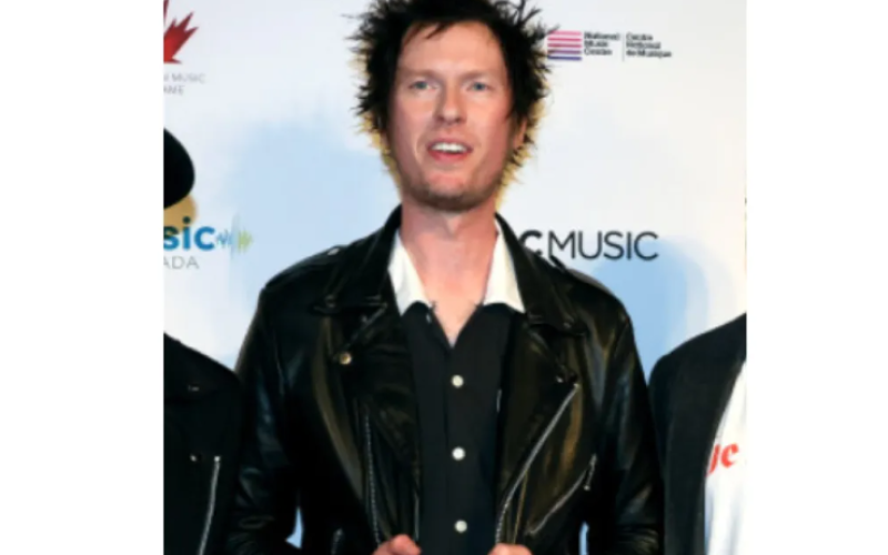 Cone McCaslin of Sum 41 is shown during a Canadian Music Hall of Fame event in Calgary in 2025. (Darren Makowichuk /Postmedia)