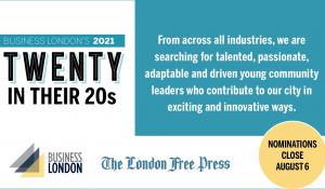 Nominations Now Open for Business London's Twenty in their 20s