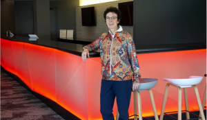 Grand champion: Deb Harvey receives London theatre's top honour