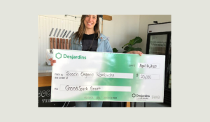 Booch was selected as one of the recipients of Desjardins GoodSpark Grant