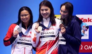 Canada's Maggie Mac Neil captures world silver in women's 100m butterfly